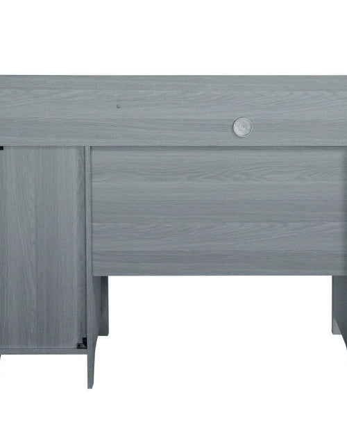 Load image into Gallery viewer, Techni Mobili Classic Office Desk with Storage, Grey by Level Up Desks
