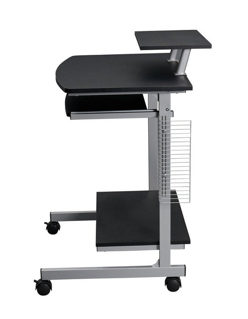 Load image into Gallery viewer, Techni Mobili Compact Computer Cart With Storage, Graphite by Level Up Desks
