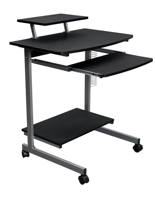 Load image into Gallery viewer, Techni Mobili Compact Computer Cart With Storage, Graphite by Level Up Desks
