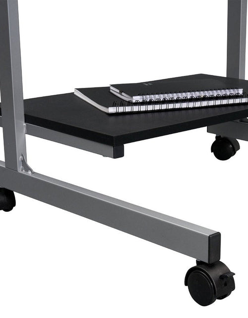 Load image into Gallery viewer, Techni Mobili Compact Computer Cart With Storage, Graphite by Level Up Desks
