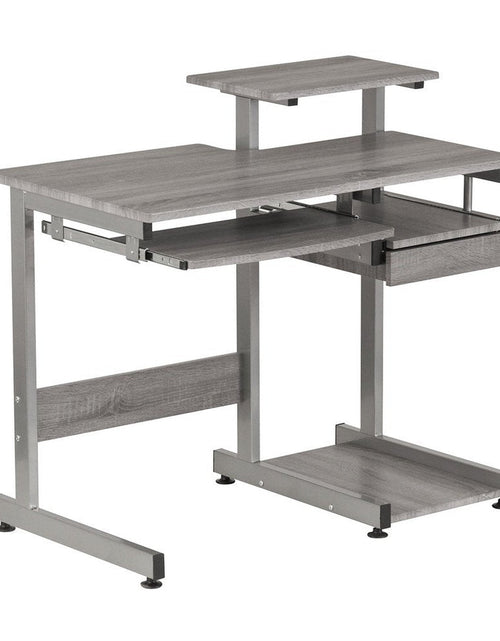 Load image into Gallery viewer, Techni Mobili Complete Computer Workstation Desk, Grey by Level Up Desks
