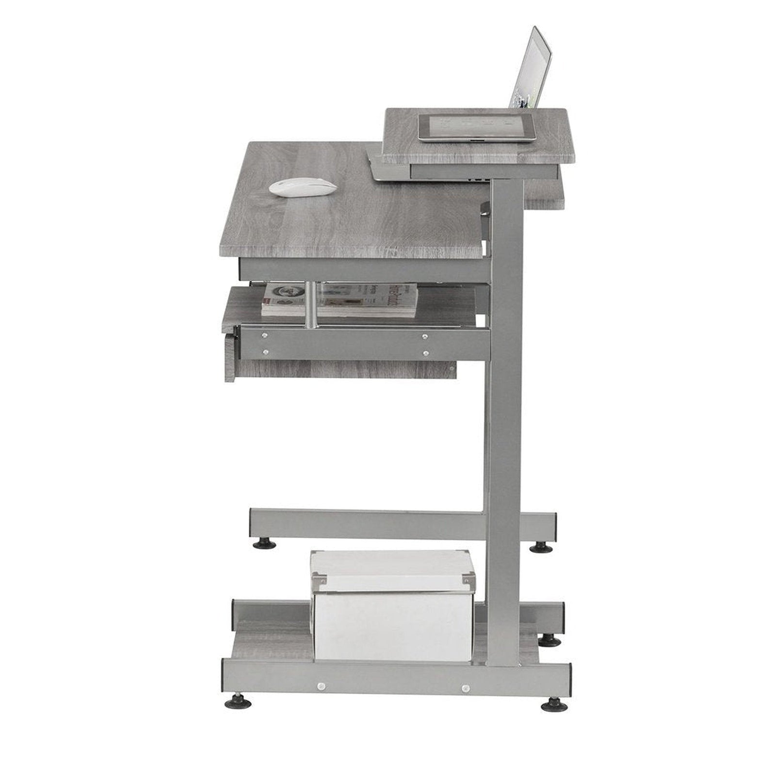 Techni Mobili Complete Computer Workstation Desk, Grey by Level Up Desks