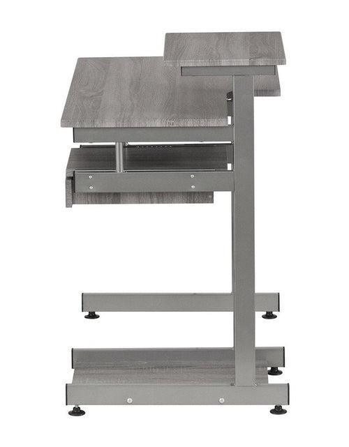Load image into Gallery viewer, Techni Mobili Complete Computer Workstation Desk, Grey by Level Up Desks
