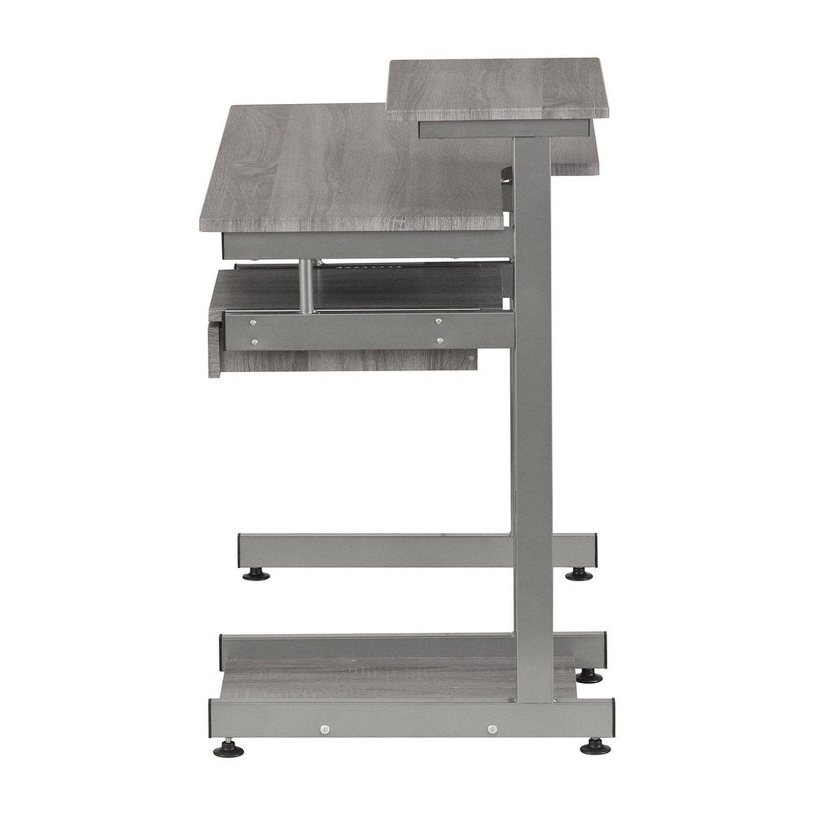 Techni Mobili Complete Computer Workstation Desk, Grey by Level Up Desks