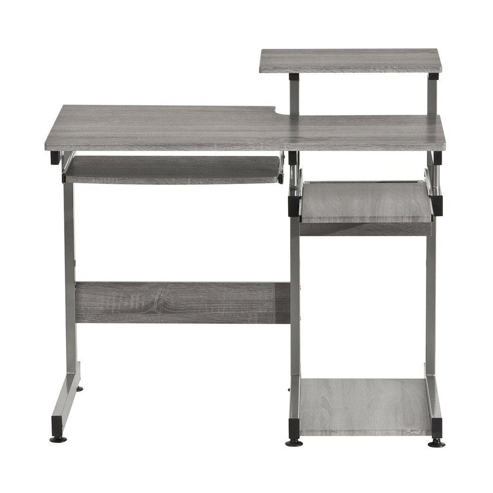 Techni Mobili Complete Computer Workstation Desk, Grey by Level Up Desks