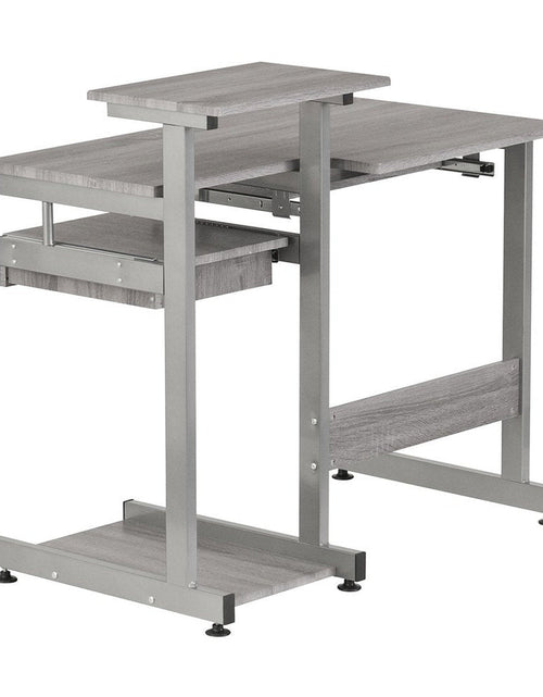 Load image into Gallery viewer, Techni Mobili Complete Computer Workstation Desk, Grey by Level Up Desks
