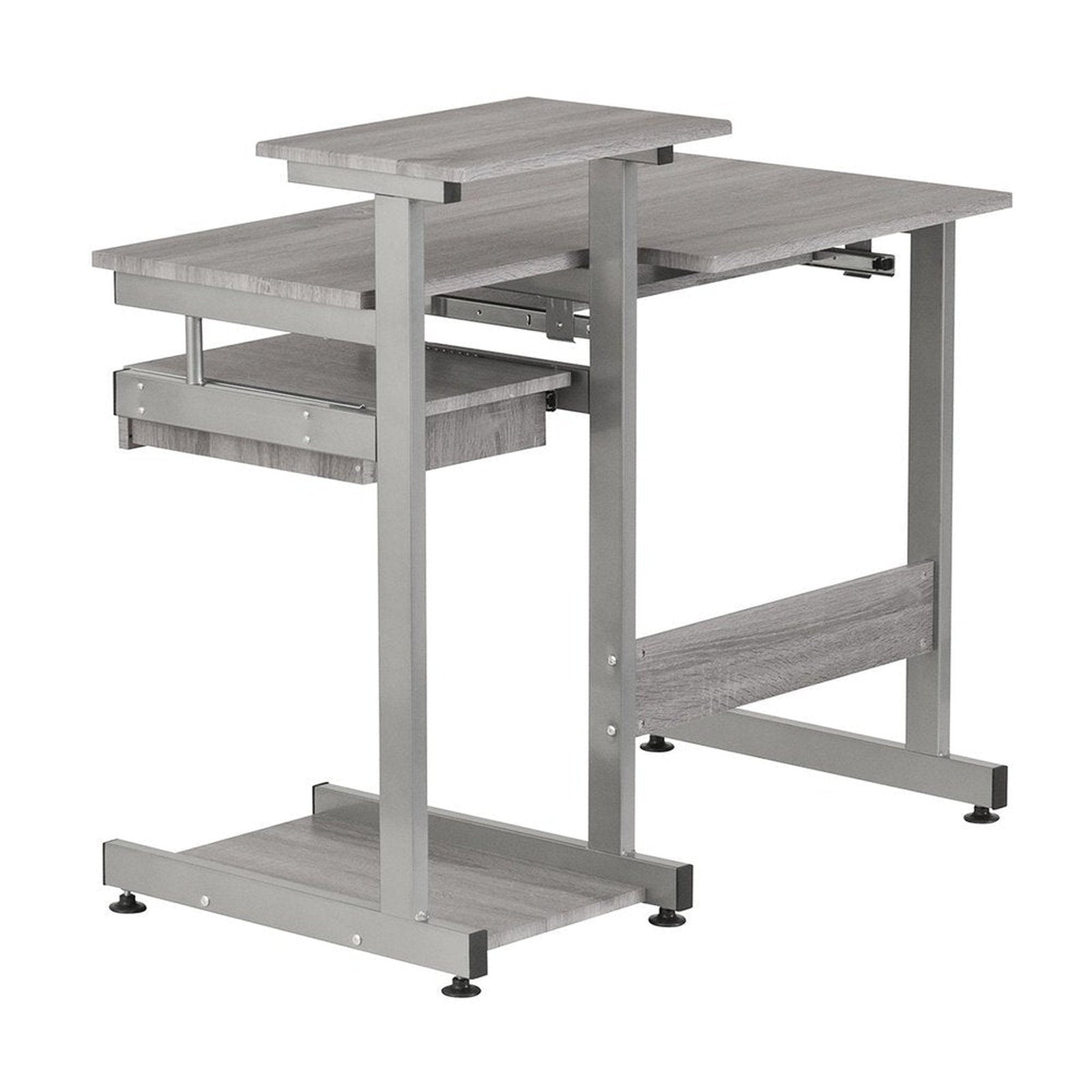 Techni Mobili Complete Computer Workstation Desk, Grey by Level Up Desks