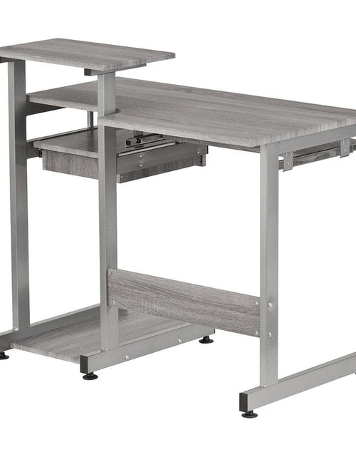 Load image into Gallery viewer, Techni Mobili Complete Computer Workstation Desk, Grey by Level Up Desks
