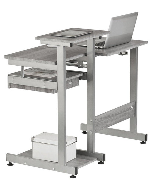 Load image into Gallery viewer, Techni Mobili Complete Computer Workstation Desk, Grey by Level Up Desks
