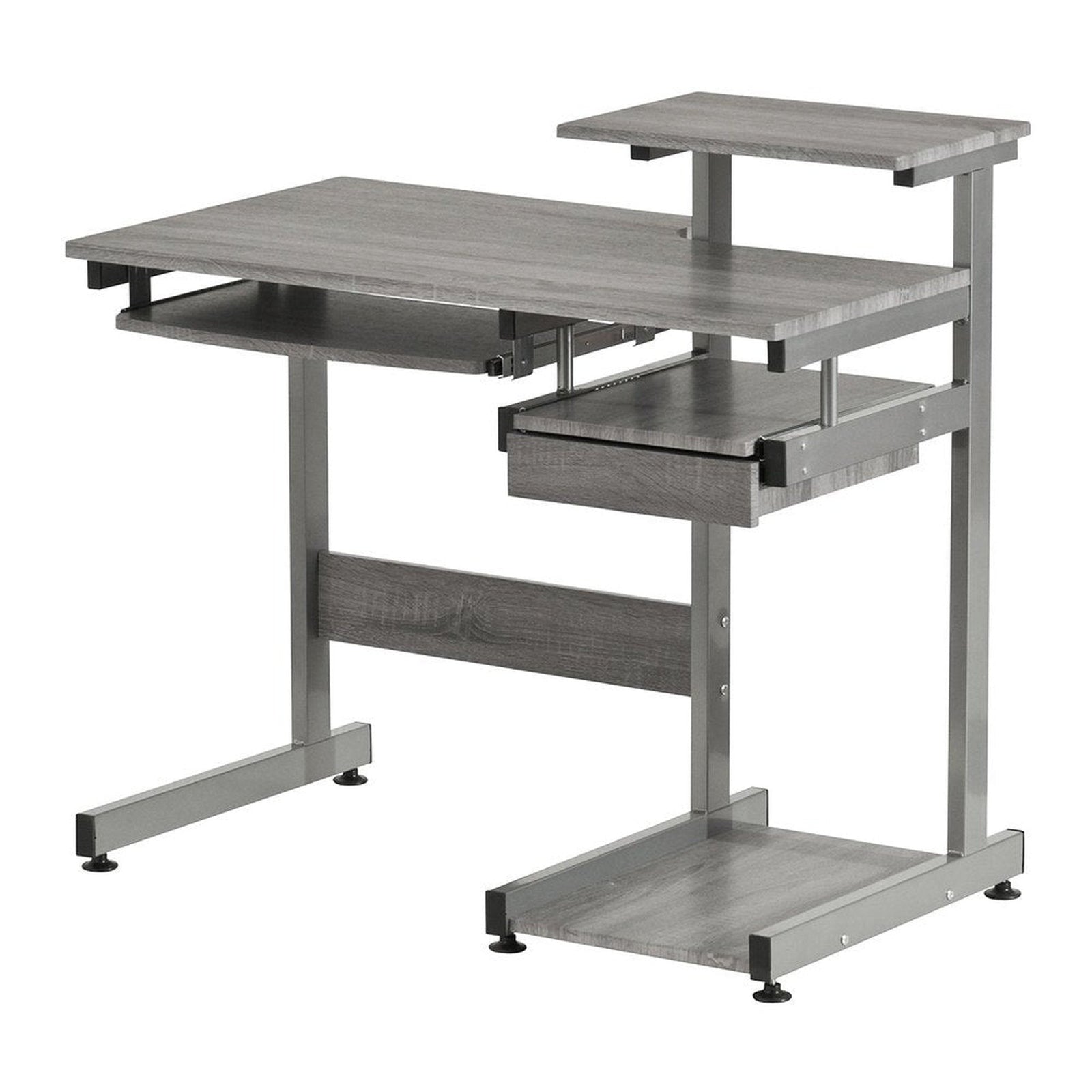 Techni Mobili Complete Computer Workstation Desk, Grey by Level Up Desks