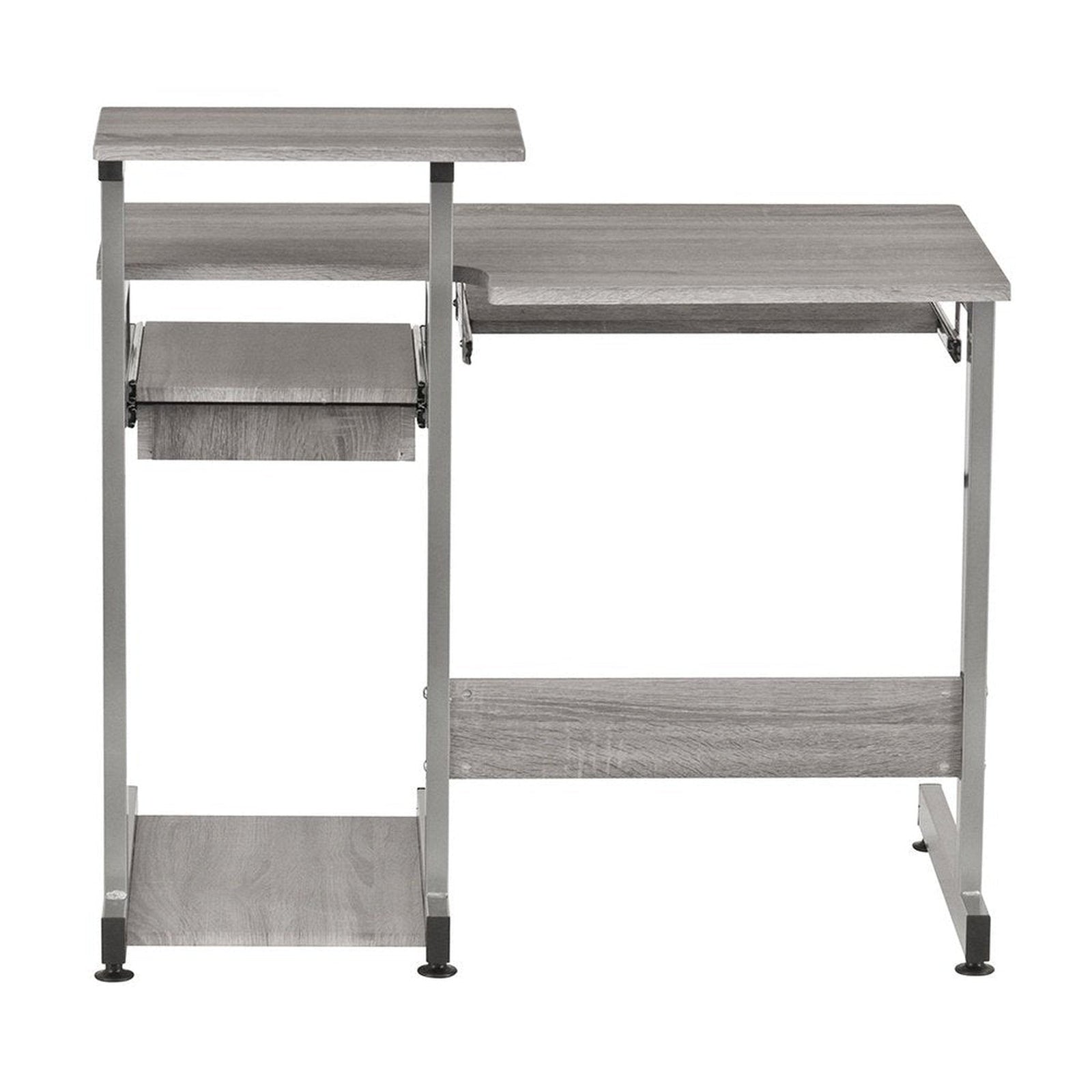 Techni Mobili Complete Computer Workstation Desk, Grey by Level Up Desks