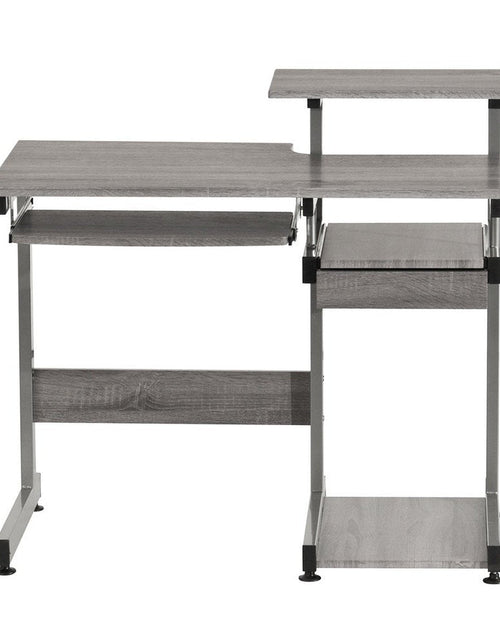 Load image into Gallery viewer, Techni Mobili Complete Computer Workstation Desk, Grey by Level Up Desks

