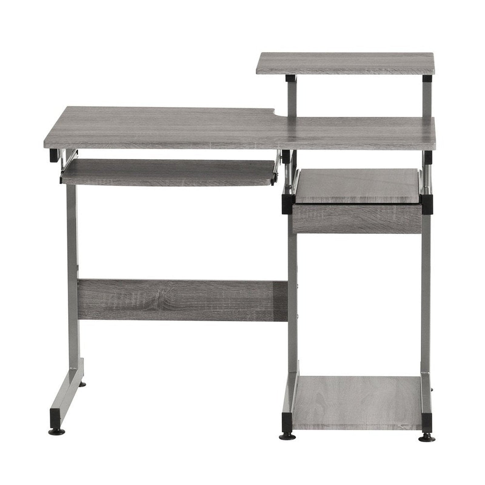 Techni Mobili Complete Computer Workstation Desk, Grey by Level Up Desks