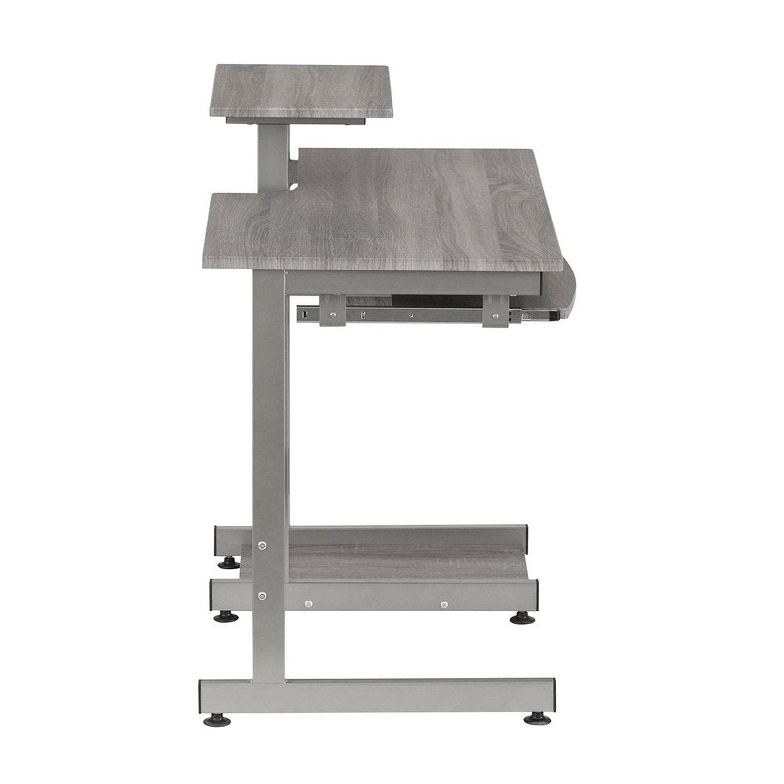 Techni Mobili Complete Computer Workstation Desk, Grey by Level Up Desks