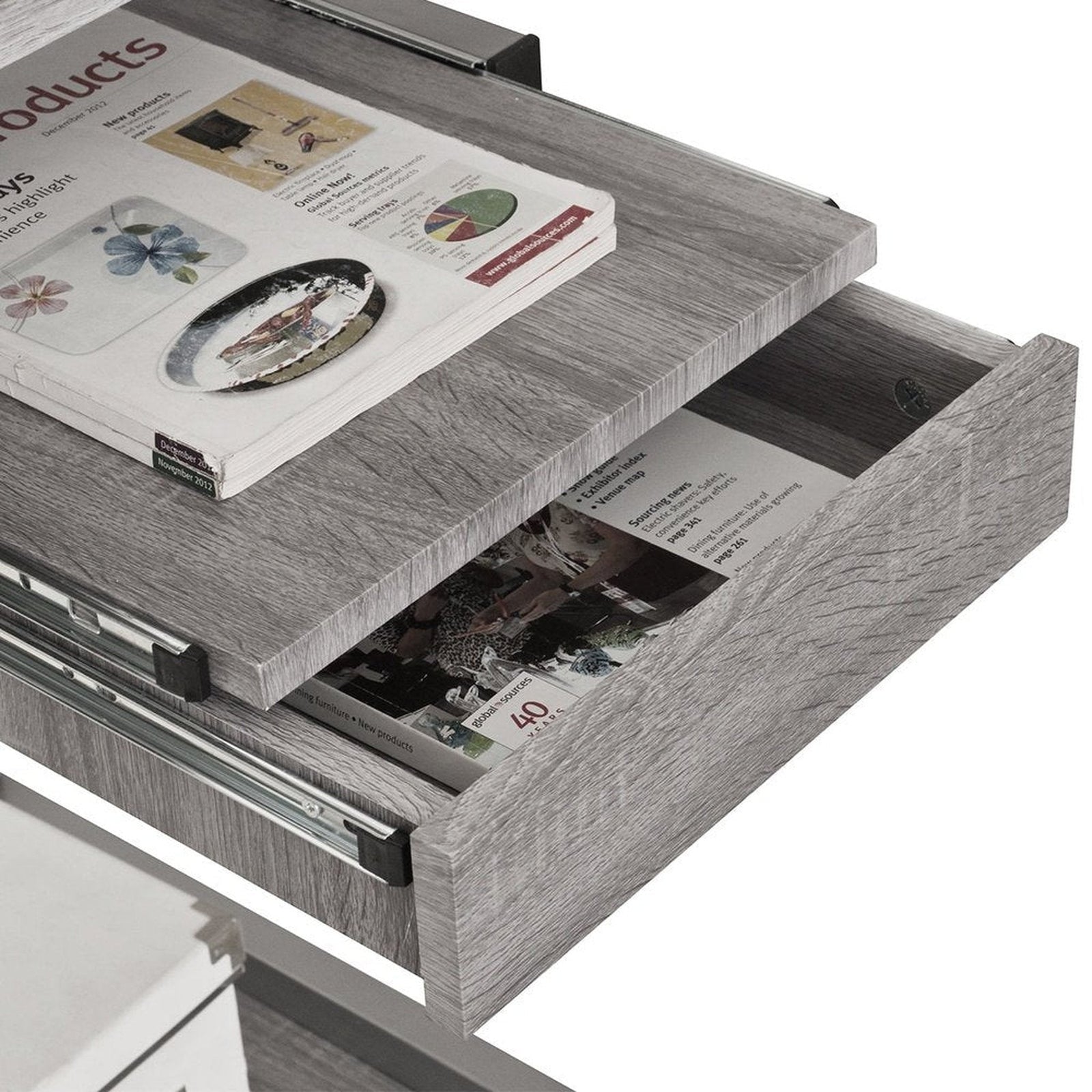 Techni Mobili Complete Computer Workstation Desk, Grey by Level Up Desks