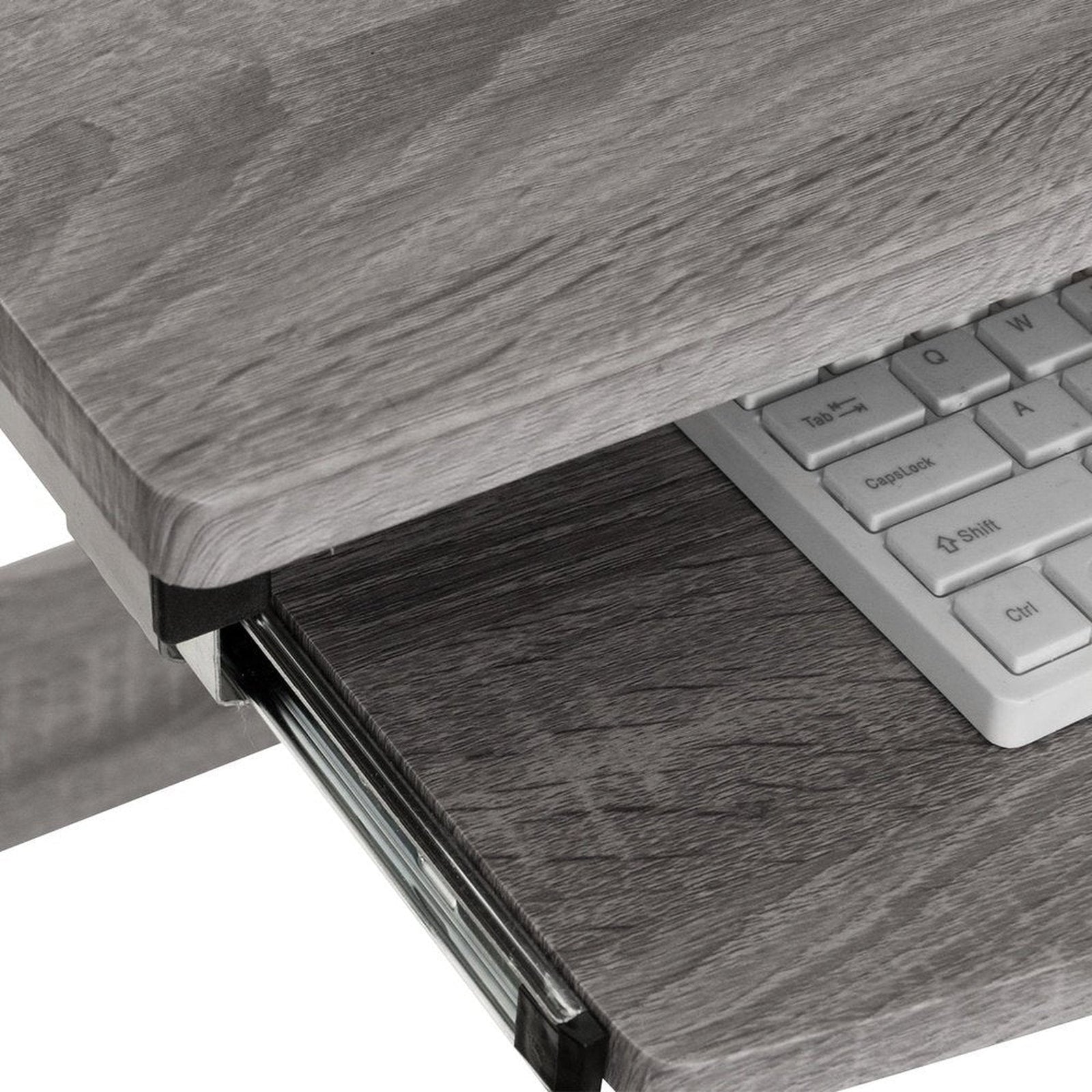 Techni Mobili Complete Computer Workstation Desk, Grey by Level Up Desks