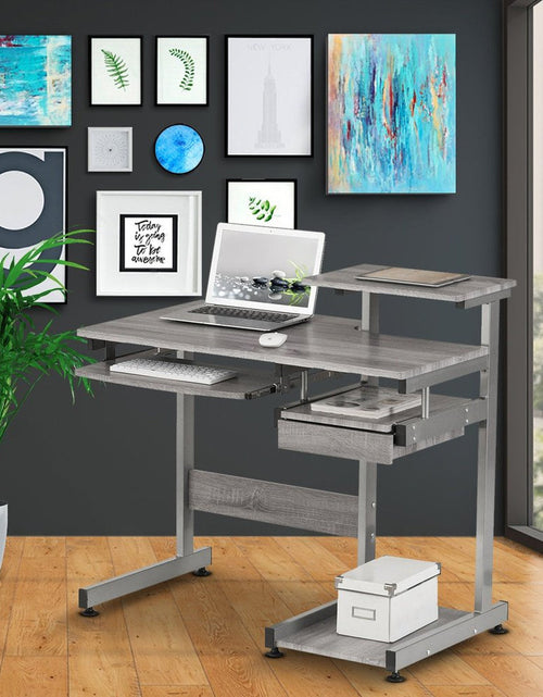 Load image into Gallery viewer, Techni Mobili Complete Computer Workstation Desk, Grey by Level Up Desks
