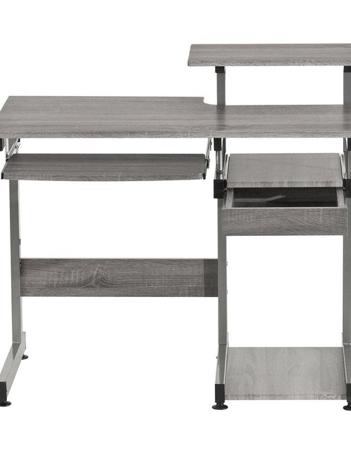 Load image into Gallery viewer, Techni Mobili Complete Computer Workstation Desk, Grey by Level Up Desks
