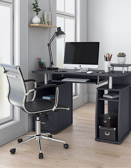 Load image into Gallery viewer, Techni Mobili Complete Computer Workstation Desk With Storage, Espresso by Level Up Desks
