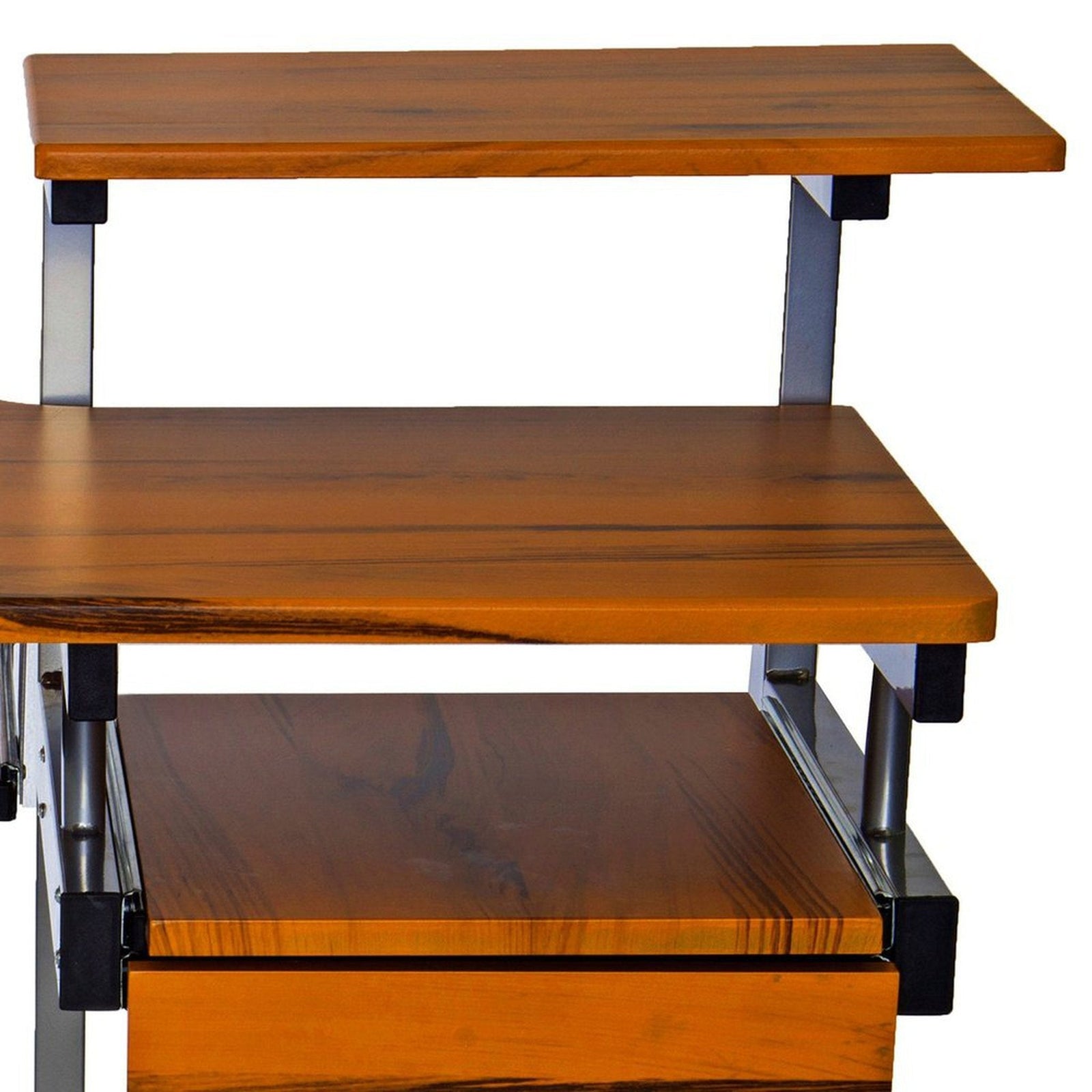 Techni Mobili Complete Computer Workstation Desk, Woodgrain by Level Up Desks