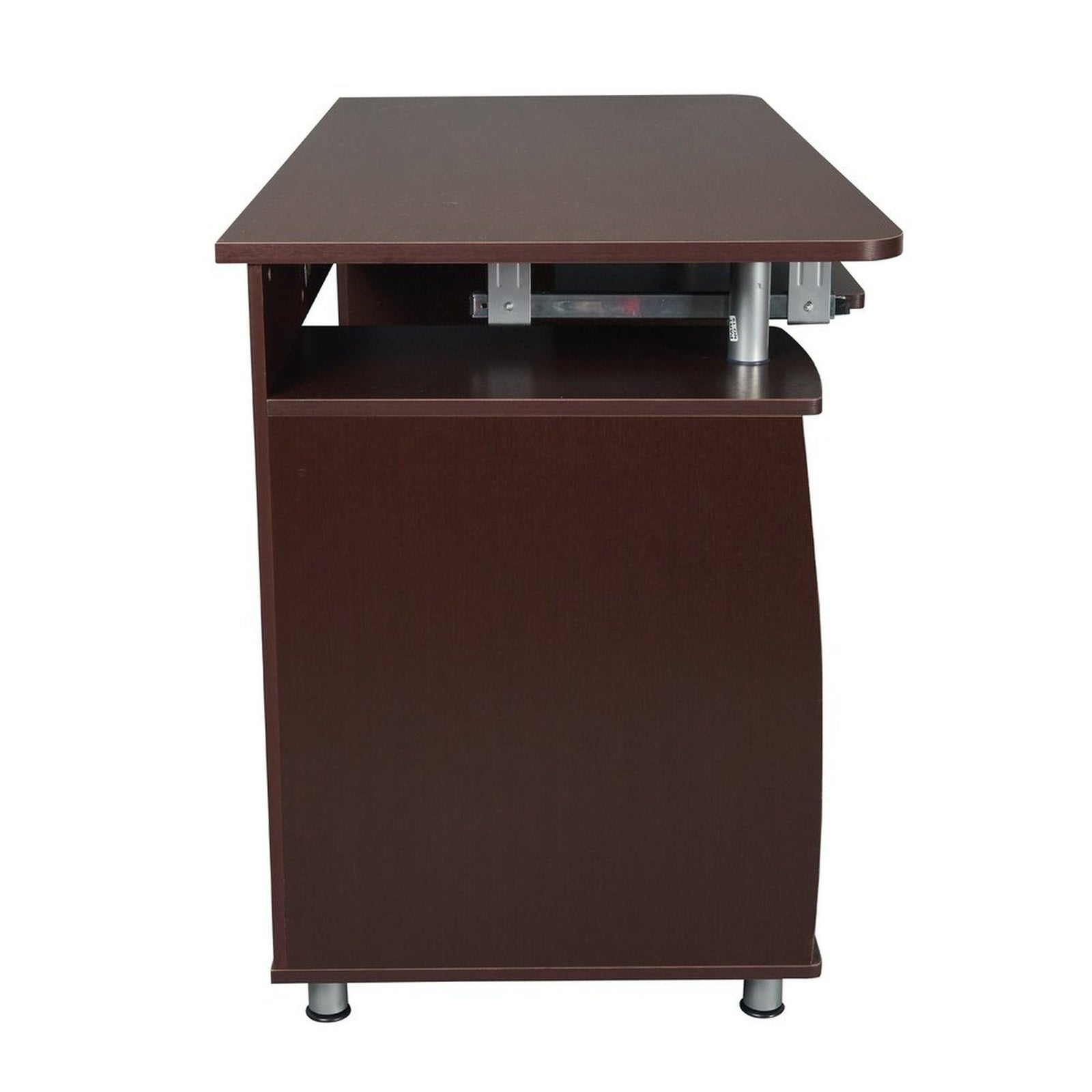 Techni Mobili Complete Workstation Computer Desk with Storage, Chocolate by Level Up Desks