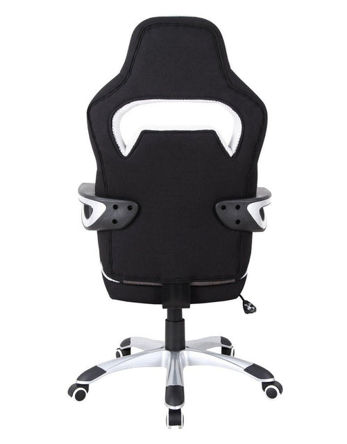 Load image into Gallery viewer, Techni Mobili Ergonomic Upholstered Racing Style Home &amp; Office Chair, Grey/Black by Level Up Desks
