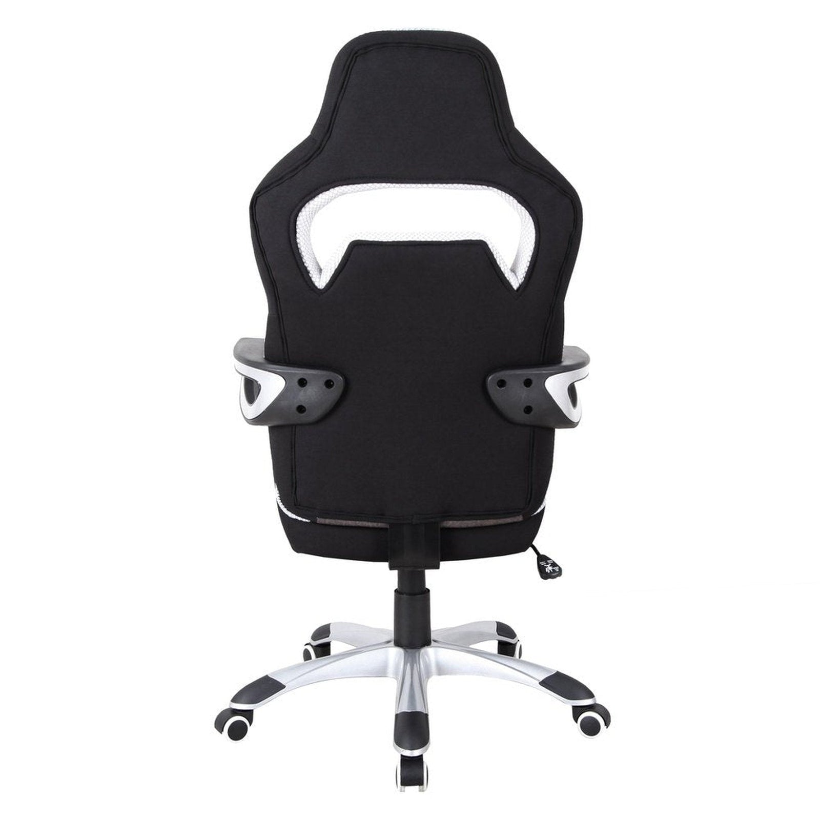 Techni Mobili Ergonomic Upholstered Racing Style Home & Office Chair, Grey/Black by Level Up Desks