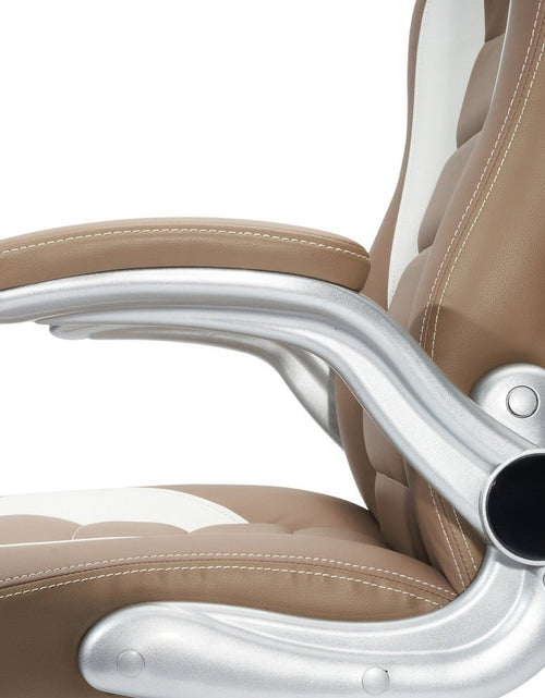 Load image into Gallery viewer, Techni Mobili High Back Executive Sport Race Office Chair with Flip-Up Arms, Camel by Level Up Desks
