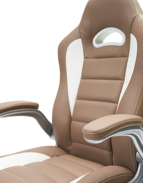 Load image into Gallery viewer, Techni Mobili High Back Executive Sport Race Office Chair with Flip-Up Arms, Camel by Level Up Desks
