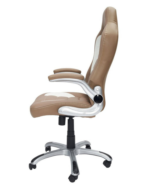Load image into Gallery viewer, Techni Mobili High Back Executive Sport Race Office Chair with Flip-Up Arms, Camel by Level Up Desks
