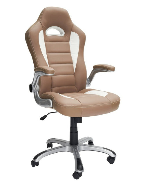 Load image into Gallery viewer, Techni Mobili High Back Executive Sport Race Office Chair with Flip-Up Arms, Camel by Level Up Desks
