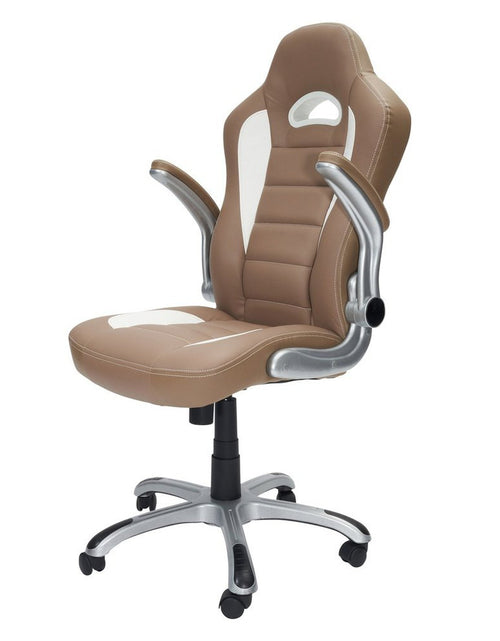 Load image into Gallery viewer, Techni Mobili High Back Executive Sport Race Office Chair with Flip-Up Arms, Camel by Level Up Desks
