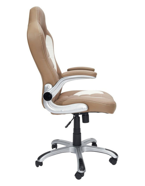 Load image into Gallery viewer, Techni Mobili High Back Executive Sport Race Office Chair with Flip-Up Arms, Camel by Level Up Desks
