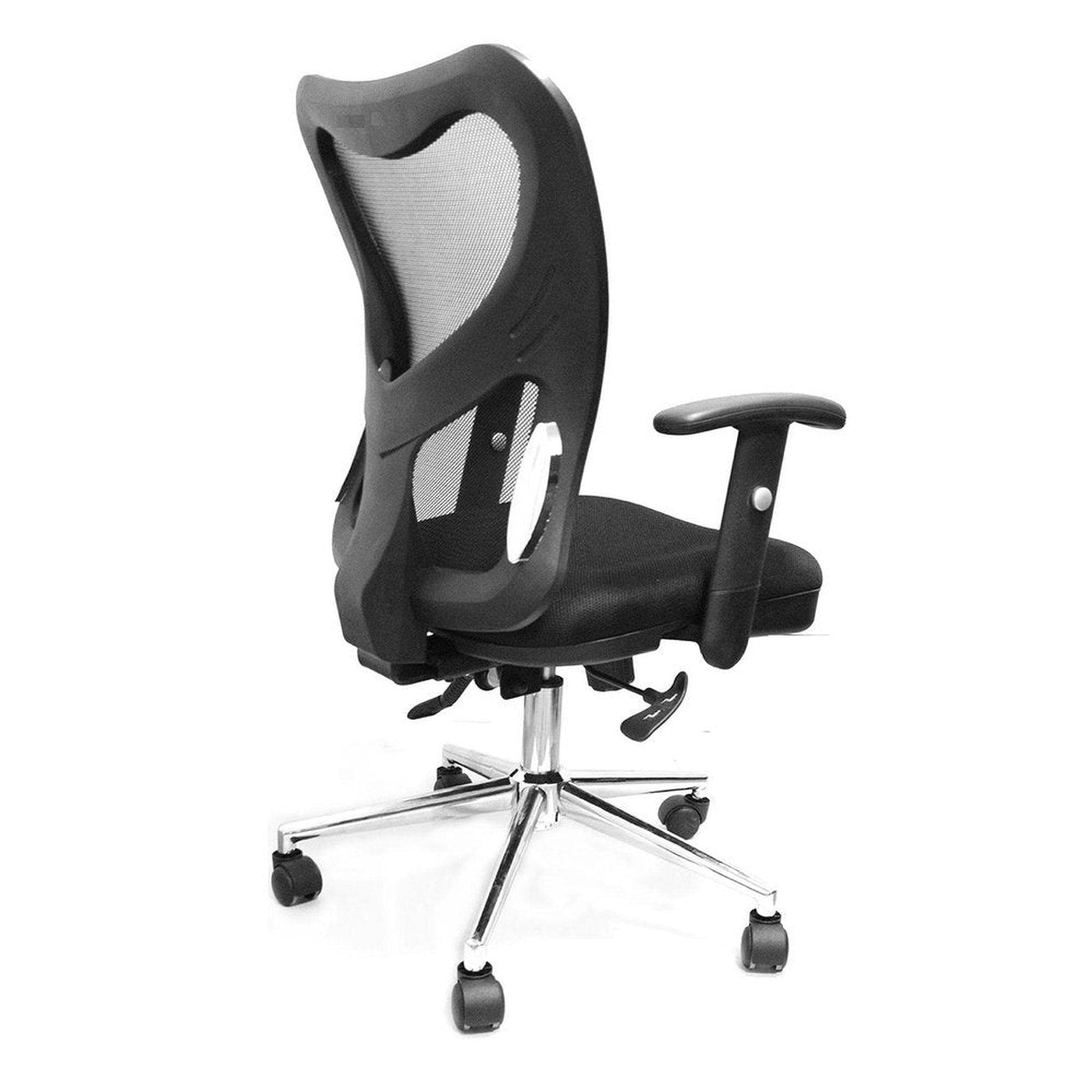 Techni Mobili High Back Mesh Office Chair With Chrome Base, Black by Level Up Desks