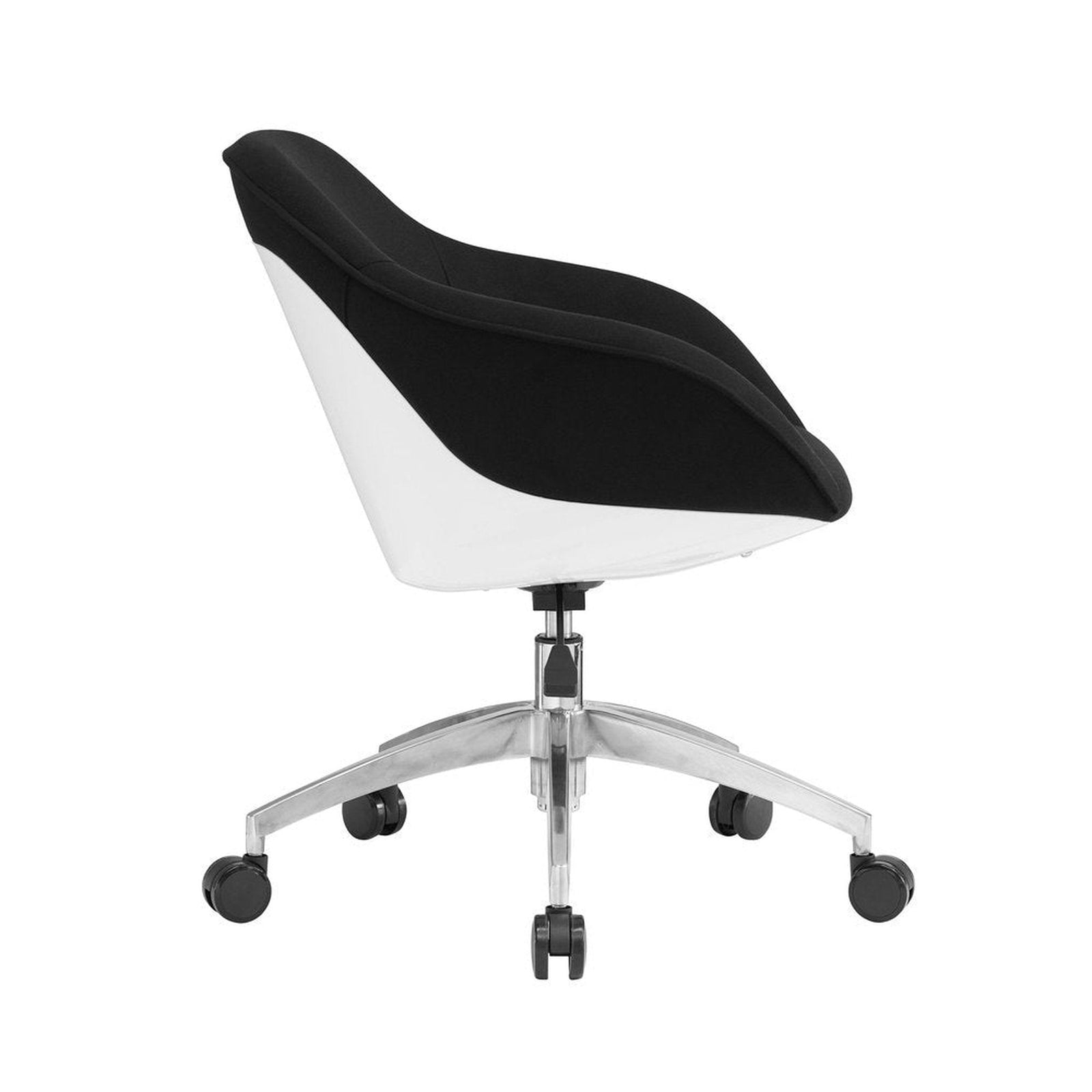 Techni Mobili Home Office Upholstered Task Chair, Black by Level Up Desks