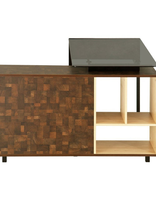 Load image into Gallery viewer, Techni Mobili L-Shape Corner Desk with Multiple Storage, Oak by Level Up Desks
