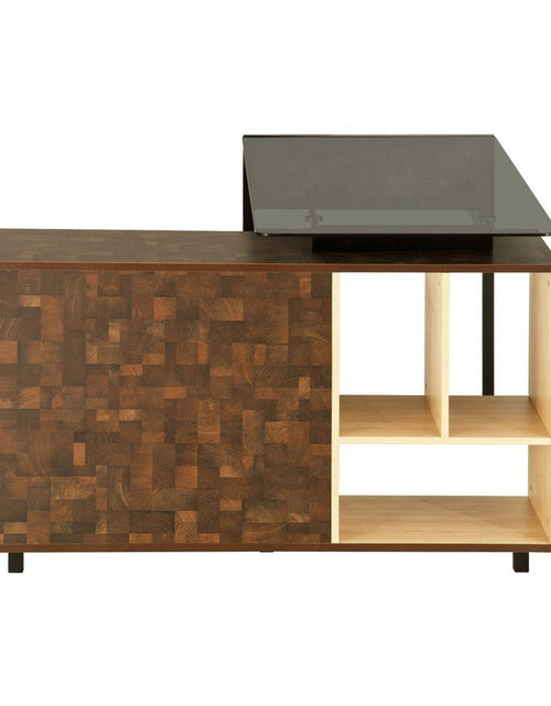 Load image into Gallery viewer, Techni Mobili L-Shape Corner Desk with Multiple Storage, Oak by Level Up Desks
