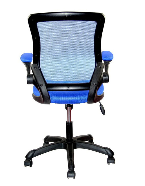 Load image into Gallery viewer, Techni Mobili Mesh Task Office Chair with Flip Up Arms, Blue by Level Up Desks

