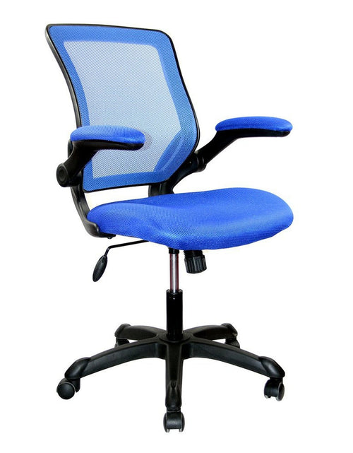 Load image into Gallery viewer, Techni Mobili Mesh Task Office Chair with Flip Up Arms, Blue by Level Up Desks
