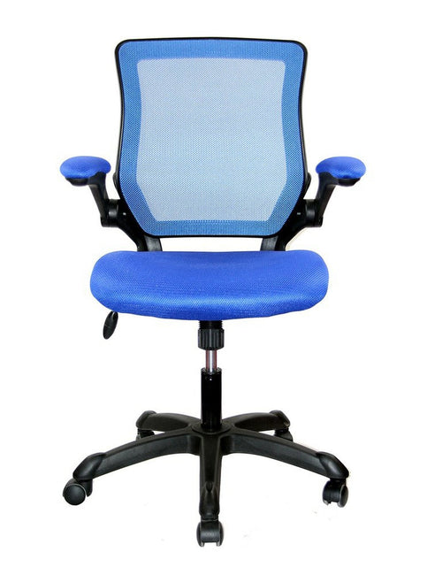 Load image into Gallery viewer, Techni Mobili Mesh Task Office Chair with Flip Up Arms, Blue by Level Up Desks
