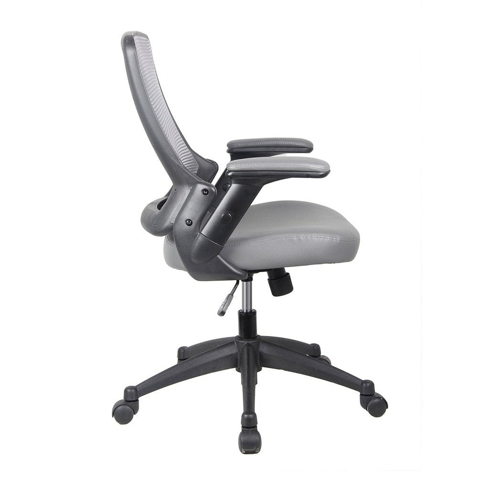 Techni Mobili Mid-Back Mesh Task Office Chair with Height Adjustable Arms by Level Up Desks