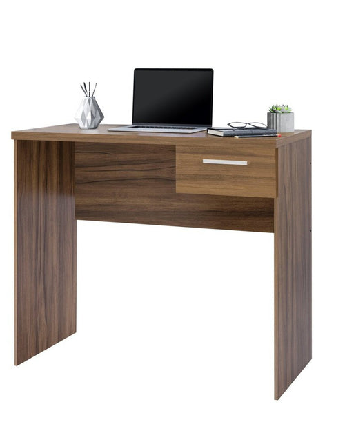 Load image into Gallery viewer, Techni Mobili Modern Computer Writing Desk with Drawer, Walnut by Level Up Desks
