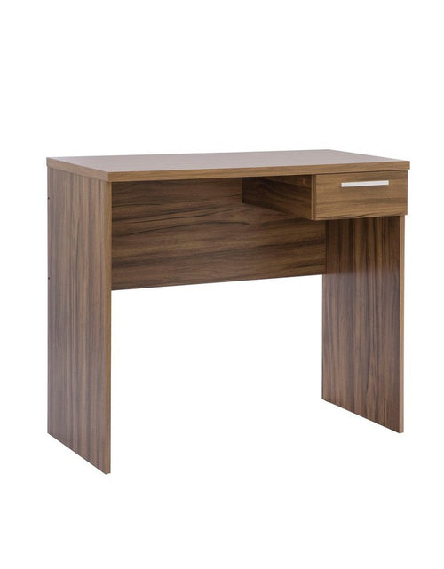Load image into Gallery viewer, Techni Mobili Modern Computer Writing Desk with Drawer, Walnut by Level Up Desks

