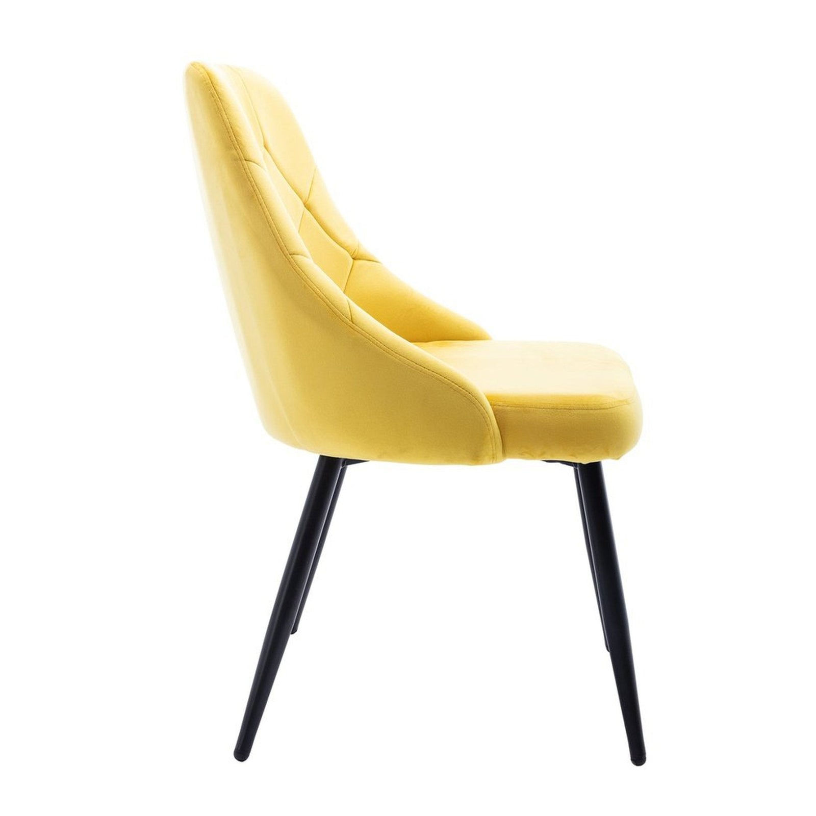 Techni Mobili Modern Contemporary Gold Tufted Velvet Chair (Set of 2) by Level Up Desks