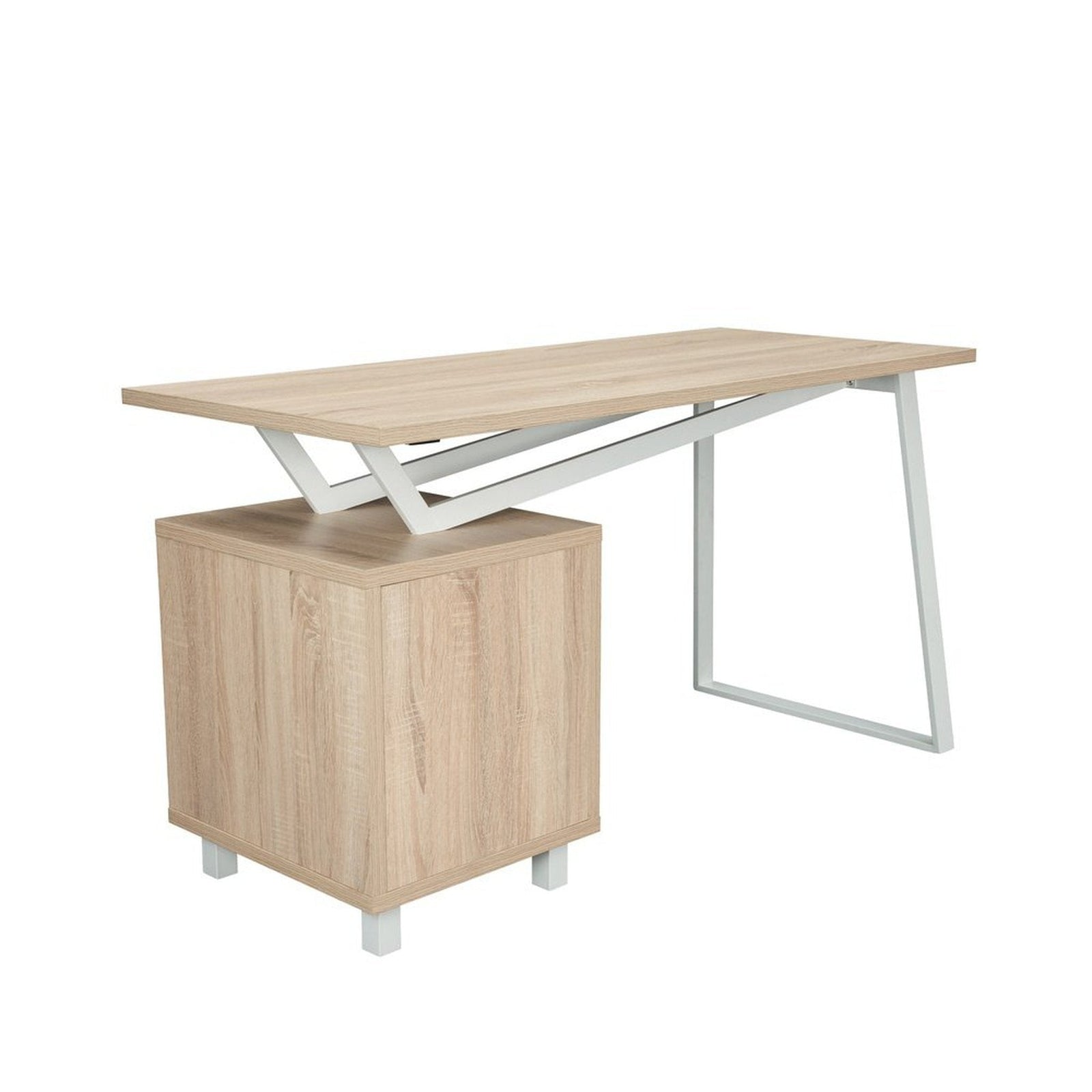 Techni Mobili Modern Design Computer Desk with Storage, Sand by Level Up Desks