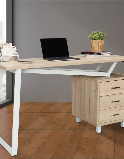 Load image into Gallery viewer, Techni Mobili Modern Design Computer Desk with Storage, Sand by Level Up Desks
