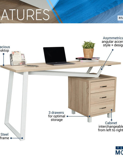 Load image into Gallery viewer, Techni Mobili Modern Design Computer Desk with Storage, Sand by Level Up Desks
