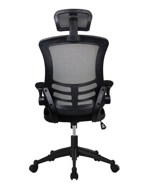 Load image into Gallery viewer, Techni Mobili Modern High-Back Mesh Executive Office Chair with Headrest and Flip-Up Arms, Silver Grey by Level Up Desks
