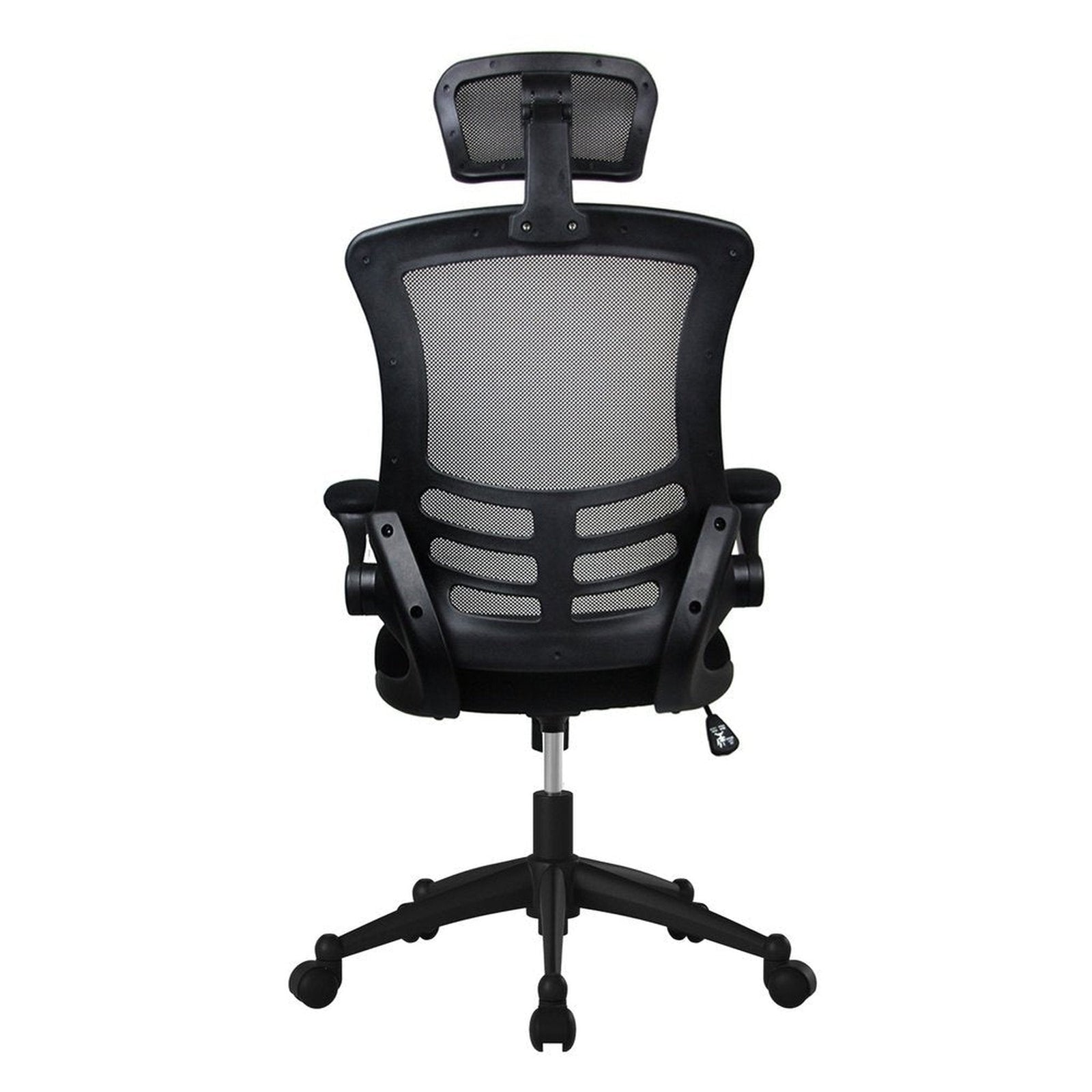 Techni Mobili Modern High-Back Mesh Executive Office Chair with Headrest and Flip-Up Arms, Silver Grey by Level Up Desks