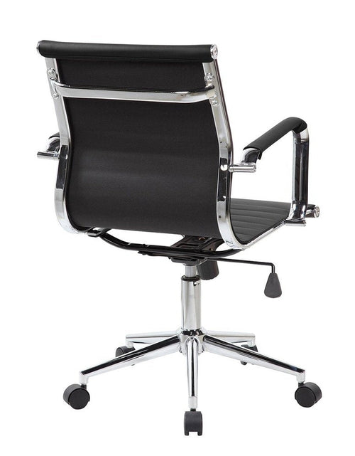 Load image into Gallery viewer, Techni Mobili Modern Medium Back Executive Office Chair, Black by Level Up Desks
